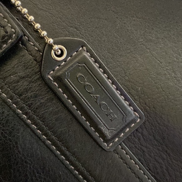 Coach Hampton F10194 vintage black leather shoulder bag - Picture 5 of 13